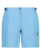 Spodnie sportowe damskie - CMP Szorty kolarskie 3w1 w kolorze błękitnym - miniaturka - grafika 1