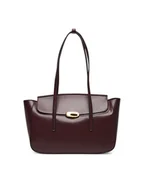 Torebki damskie - Calvin Klein Torebka Hardware Flap Tote Bag LV04F3145G Bordowy - miniaturka - grafika 1