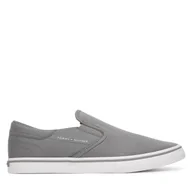 Trampki męskie - Tenisówki Tommy Hilfiger Vulc Core Slip On FM0FM05689 Szary - miniaturka - grafika 1