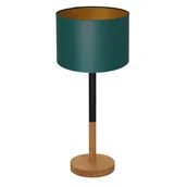 Lampy stojące - Luminex Table lamps 3827 lampa stołowa lampka 1x60W E27 czarny/zielony/naturalny/złoty - miniaturka - grafika 1