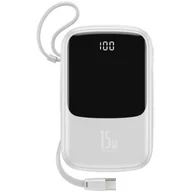 Powerbanki - Baseus Q pow PPQD-A02 10000mAh Biały - miniaturka - grafika 1