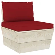 Sofy ogrodowe - VidaXL Ogrodowa sofa środkowa z palet, poduszki, impregnowany świerk 3063369 - miniaturka - grafika 1
