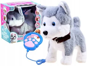 Interaktywny piesek Husky na smyczy szczeka pies interaktywny dla dzieci - Zabawki interaktywne dla dzieci - miniaturka - grafika 1
