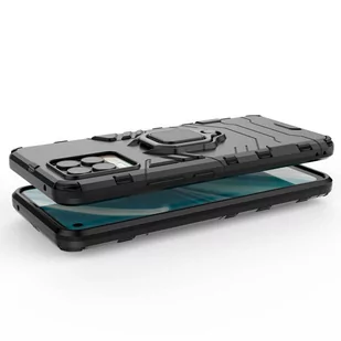 Ring Armor pancerne hybrydowe etui pokrowiec + magnetyczny uchwyt Realme 8 Pro / Realme 8 czarny - Etui i futerały do telefonów - miniaturka - grafika 4