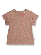 Kaftaniki dla niemowląt - Sanetta Kidswear Koszulka "Lovely Leo" w kolorze jasnobrązowo-różowym - miniaturka - grafika 1