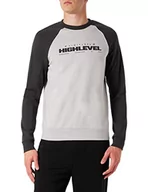 Bluzy męskie - 4F Męska bluza H4Z22-blm019, Cold Light Grey, rozmiar S, jasnoszary. - miniaturka - grafika 1