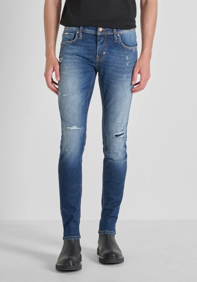 jeansy męskie niebieski denim