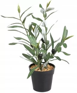 SZTUCZNA Roślina DRZEWKO OLIWNE W DONICZCE REALISTYCZNA 35cm ŁADNY KRZACZEK - Sztuczne kwiaty - miniaturka - grafika 1