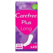 CAREFREE Plus Long Wkładki Higieniczne Unscented 40szt.