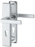 Klamki - Komplet klamek Austin do drzwi zewnętrznych w kolorze srebrnym - miniaturka - grafika 1