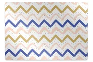 Podnóżki, podpórki, podkładki - Mata pod fotel ochrona paneli Malowane zygzaki 120x90 cm - miniaturka - grafika 1