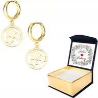 Kolczyki - Kolczyki złote Gwiazdki Gwiazda Koło WŁASNY NADRUK - miniaturka - grafika 1