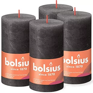 Bolsius Świece pieńkowe Shine, 6 szt., 130x68 mm, szarość burzy Sfeerpunt - Świece - miniaturka - grafika 1