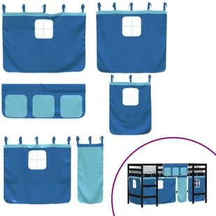 Dziecięce łóżko na antresoli, niebieskie zasłonki, 90x190 cm Lumarko! - Łóżka dla dzieci i młodzieży - miniaturka - grafika 9