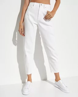 Spodnie damskie - RALPH LAUREN Białe spodnie Hudson z wysokim staniem rozmiar 29 - grafika 1