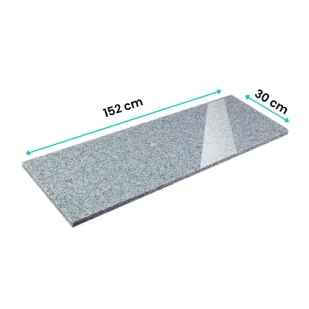 Parapet granitowy szary polerowany G603 152x30x2 cm - Inne materiały budowlane - miniaturka - grafika 1