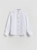 Bluzki dla chłopców - Reserved - Bawełniana koszula - biały - miniaturka - grafika 1