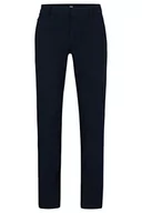 Spodenki męskie - BOSS Męskie spodnie Schino-Slim D Slim Fit ze stretchu, bawełnianej satyny, Czarny, 44 - miniaturka - grafika 1