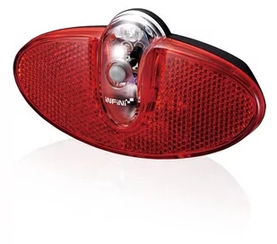 Infini Lampka Apollo 500 czarny-czerwony-srebrny I-500R2 - Lampki rowerowe - miniaturka - grafika 1