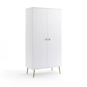 Szafy i szafki dla dzieci - Szafa biała Harmony - drążek i 2 półki - miniaturka - grafika 1