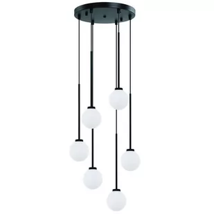 LAMPA wisząca Ota VI Orlicki Design modernistyczna OPRAWA szklane kule ZWIS kaskada balls biała czarna - Oprawy, klosze i abażury - miniaturka - grafika 1