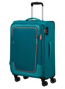 Walizka średnia American Tourister Pulsonic - stone teal - Walizki - miniaturka - grafika 1