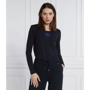 Tommy Hilfiger Bluzka crest scoop | Slim Fit - Bluzki damskie - miniaturka - grafika 1