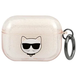 Apple Karl Lagerfeld Etui Karl Lagerfeld KLAPUCHGD AirPods Pro cover złoty/silver Glitter Choupette KLD585SLV - Akcesoria do słuchawek - miniaturka - grafika 2