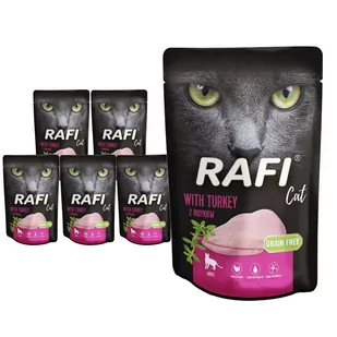 Dolina Noteci RAFI Cat Adult z indykiem 10x100g 53274-uniw - Mokra karma dla kotów - miniaturka - grafika 1