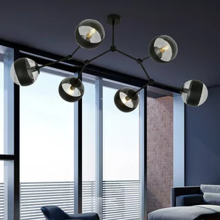 Emibig Space lampa sufitowa 6-punktowa czarna/stripe 1135/6 1135/6 - Lampy sufitowe - miniaturka - grafika 3