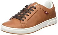 Trampki męskie - Levi's Męskie tenisówki 234234-661 PIPER MEDIUM BRĄZOWE, rozmiar 10,5 UK, Medium Brown, 45 EU - miniaturka - grafika 1