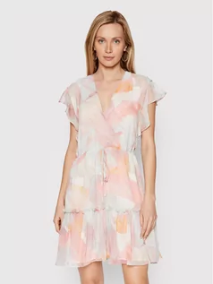 Sukienki - Guess Sukienka letnia W2GK43 WEL02 Kolorowy Regular Fit - grafika 1
