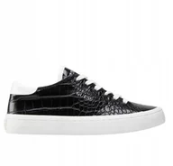 Trampki damskie - GUESS TRAMPKI DAMSKIE CZARNE SZNUROWANE 36 ŻNX - miniaturka - grafika 1