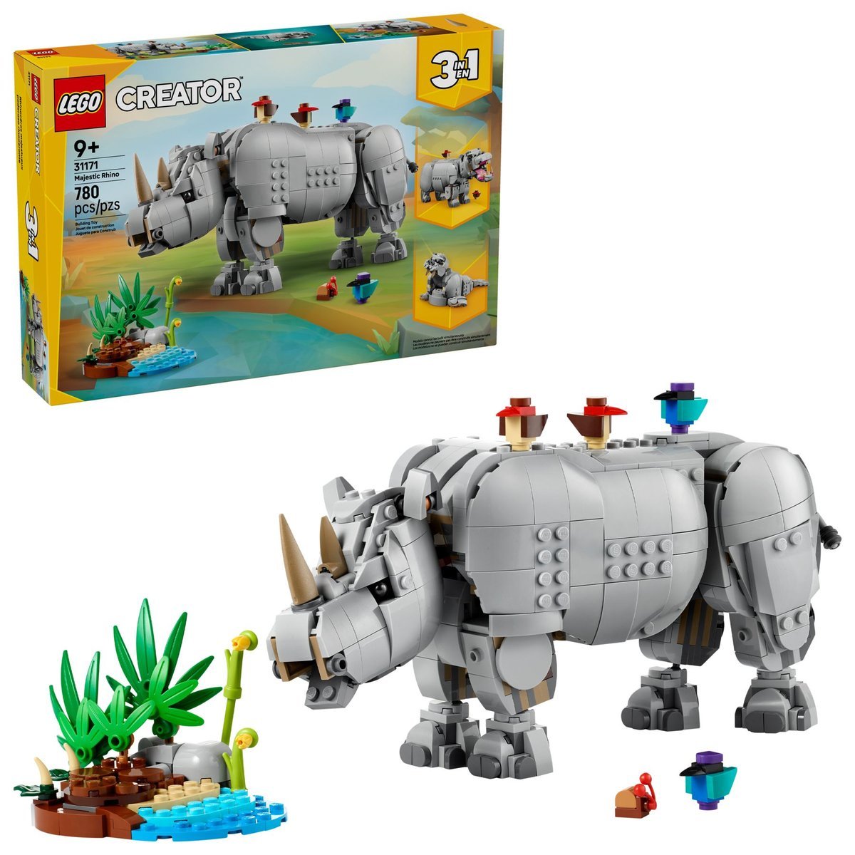 Lego Creator 31171 Dzikie Zwierzęta Dumny Nosoroże