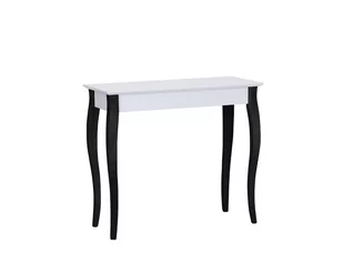 Konsola LILLO 85x35cm Czarne Nogi / Biała - Konsole i sekretarzyki - miniaturka - grafika 1