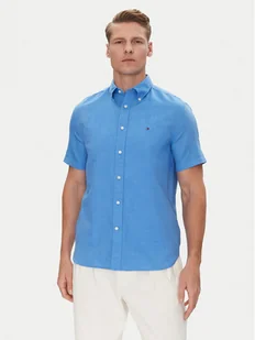 Tommy Hilfiger Koszula MW0MW40703 Niebieski Regular Fit - Koszule męskie - miniaturka - grafika 1