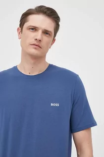 Koszulki męskie - Hugo Boss t-shirt męski kolor granatowy gładki - - grafika 1