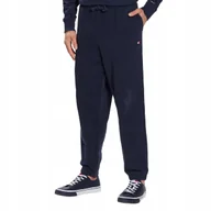 Dresy męskie - TOMMY HILFIGER MĘSKIE SPODNIE DRESOWE GRANAT r.XL - miniaturka - grafika 1