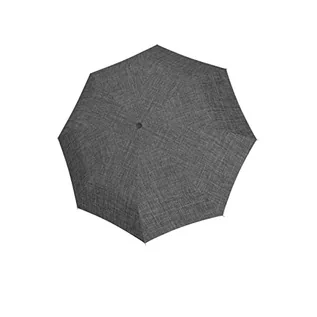 Parasole - reisenthel Umbrella Pocket duomatic automatyczny parasol kieszonkowy w kolorze Twist Silver z dużym przyciskiem i ergonomicznym uchwytem – 28 x 4,5 x 5 cm – waga 350 g - grafika 1