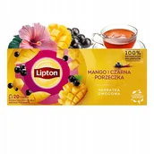Herbata - Lipton herbata owocowa aromatyzowana MANGO & CZARNA PORZECZKA 20 torebek - miniaturka - grafika 1