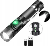 Latarki - ALUMINIOWA LATARKA TAKTYCZNA LED 2000LM CRE518 USB AKUMULATOR ZOOM WOJSKOWA - miniaturka - grafika 1