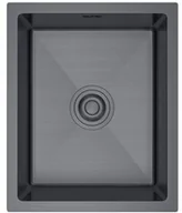 Zlewozmywaki - Zlewozmywak stalowy STEEL 3745p podwieszany CZARNY - miniaturka - grafika 1