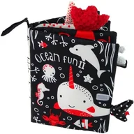 Zabawki sensoryczne - Książeczka sensoryczna książka dotykowa kontrastowa miękka - miniaturka - grafika 1