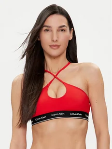 Calvin Klein Swimwear Góra od bikini KW0KW02426 Czerwony - Stroje kąpielowe - miniaturka - grafika 1