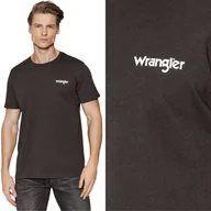 Koszulki męskie - Wrangler SMALL LOGO TEE Faded Black czarna bawełniana koszulka t-shirt 3XL - miniaturka - grafika 1