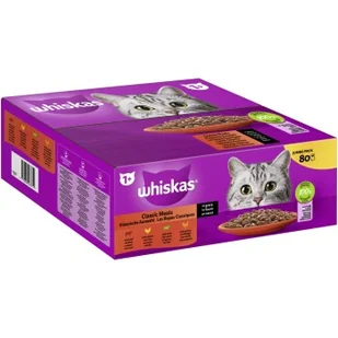 Whiskas Jumbo Pack 1+ Klasyczny wybór w sosie 80 x 85 g - Mokra karma dla kotów - miniaturka - grafika 1
