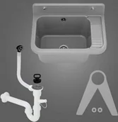 Zlewozmywaki - Zlewozmywak Umywalka Zewnętrzna Ogród Garaż Warsztat 10641 - miniaturka - grafika 1