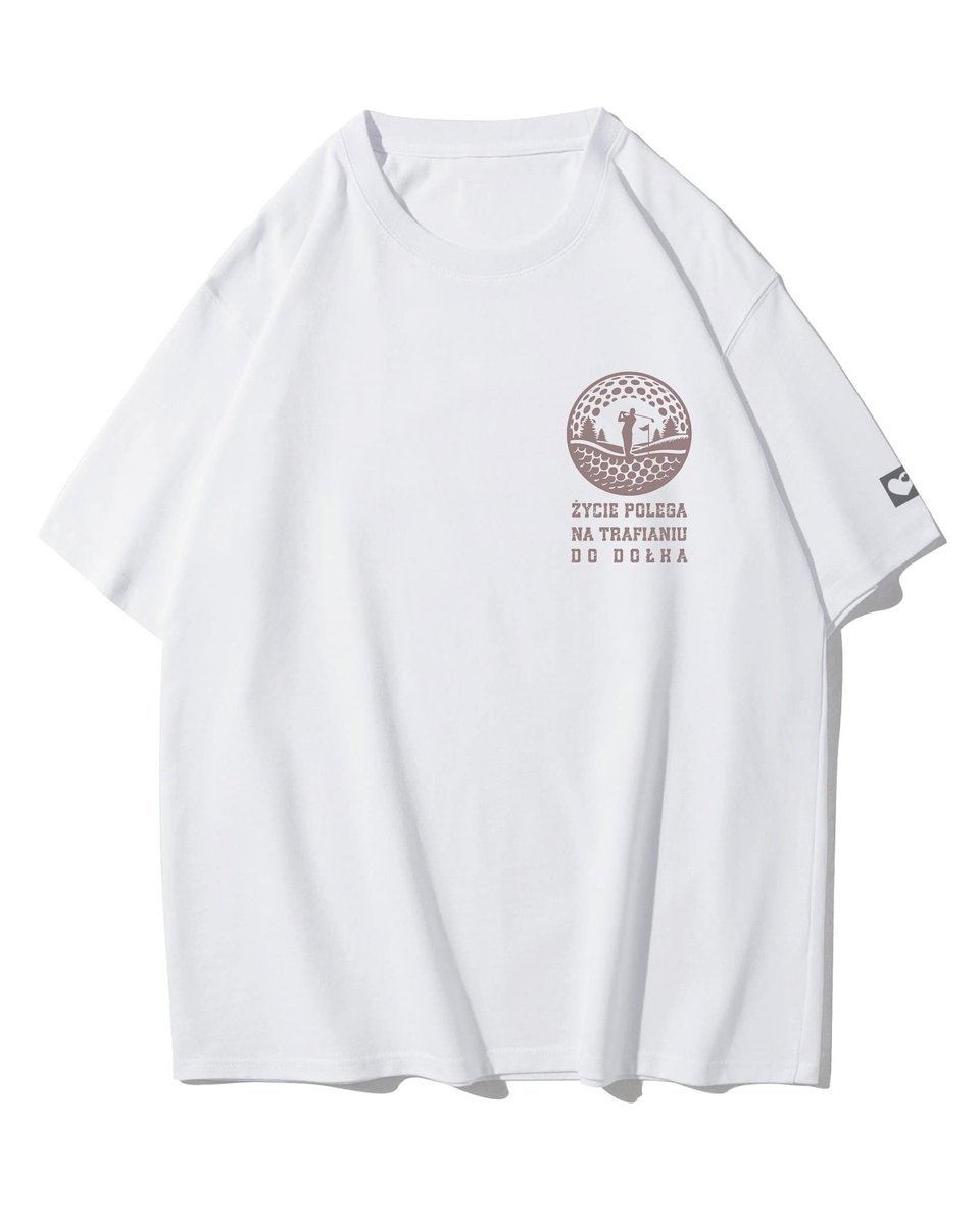 Koszulka oversize Golfowe Życie Odpoczynek Spokój Sport Biały 3XL