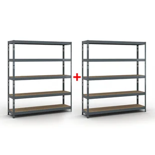 B2B Partner Regał półkowy 1786 x 1600 x 400 mm, nośność 350 kg 1+1 GRATIS 540043 - Szafy i regały magazynowe - miniaturka - grafika 1