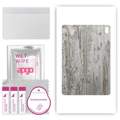 folia naklejka skórka strukturalna na TYŁ do HTC A103 - Beton Złote Paski - apgo SKINS